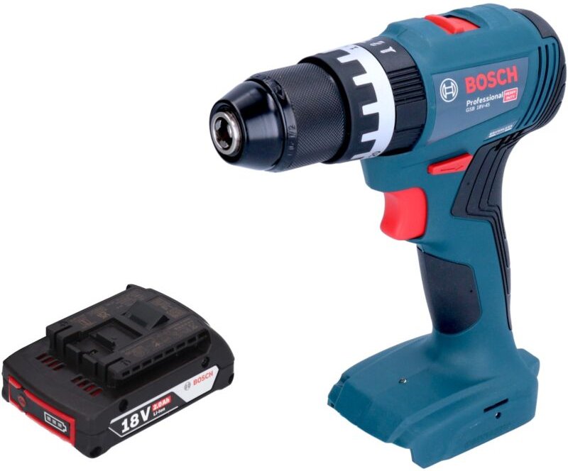 Bosch GSB 18V-45 Professional Akku Schlagbohrschrauber 18 V 45 Nm Brushless + 1x Akku 2,0 Ah - ohne Ladegerät