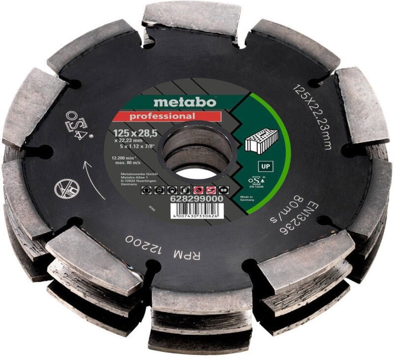 Metabo - 628299000 Nutfräser Hartmetall Länge 175 mm Produktabmessung, ø 125 mm 1 Stück