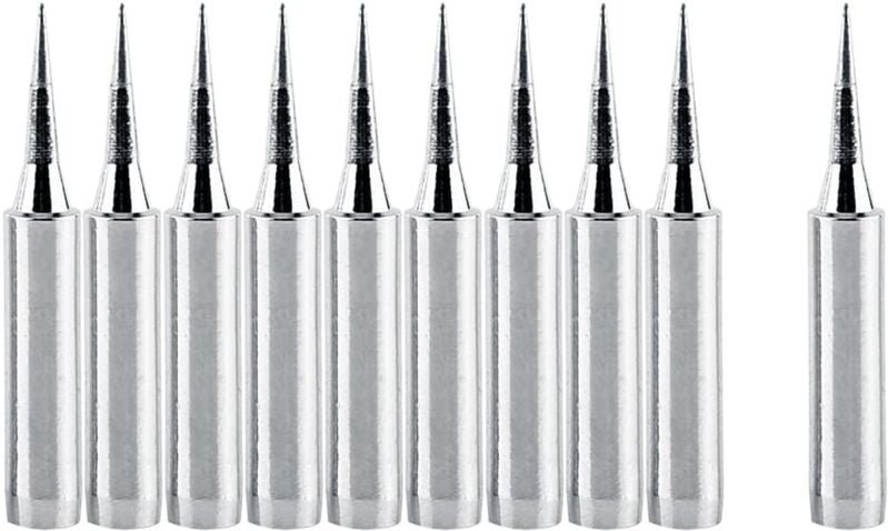 10 Stück 900M-TI Lötkolbenspitzen, Ersatz-Lötkolbenspitzen-Stationswerkzeug für hakko 936937 Lötstation, für Rapide, für...