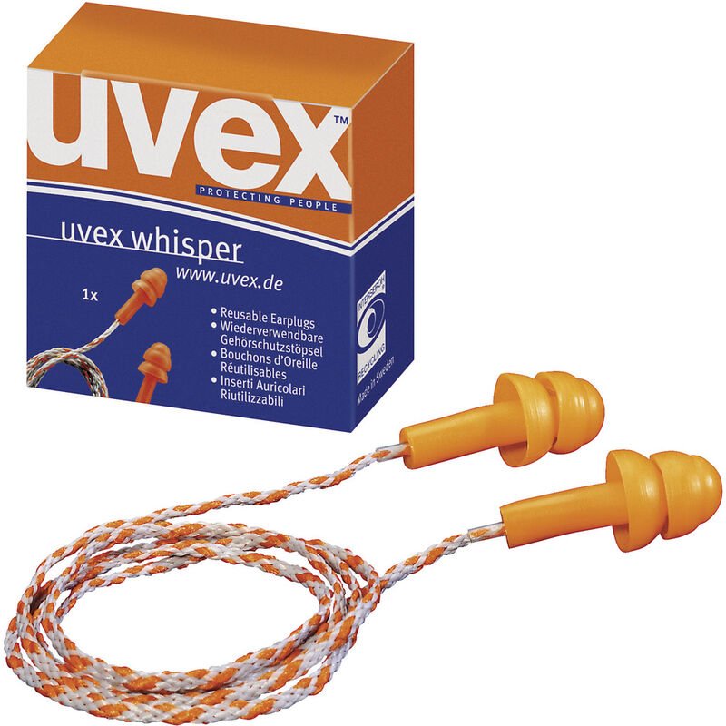 Uvex - 2111201 whisper Gehörschutzstöpsel 23 dB mehrweg 50 Paar