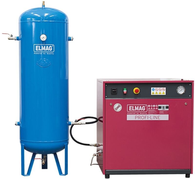 ELMAG Kompressor PROFI-LINE SILENT PL-S 750/10/3 D - im Paket 1