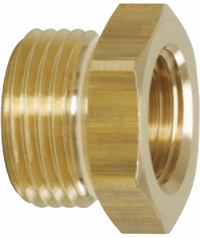 Messing-Reduziernippel, G1/2"AG x G3/8"IG