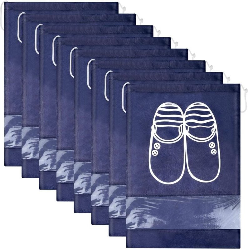 12er-Pack Reise-Schuhbeutel, atmungsaktive Reise-Schuhüberzüge, Organizer-Taschen, tragbar, staubdicht mit klarem Fenste...