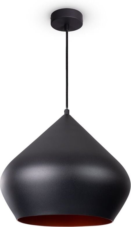 Pendelleuchte Esszimmer Hängelampe Küchenlampe Esstischlampe Industriell Modern Pendelleuchte - Schwarz, Kupfer (Ø38 cm)...