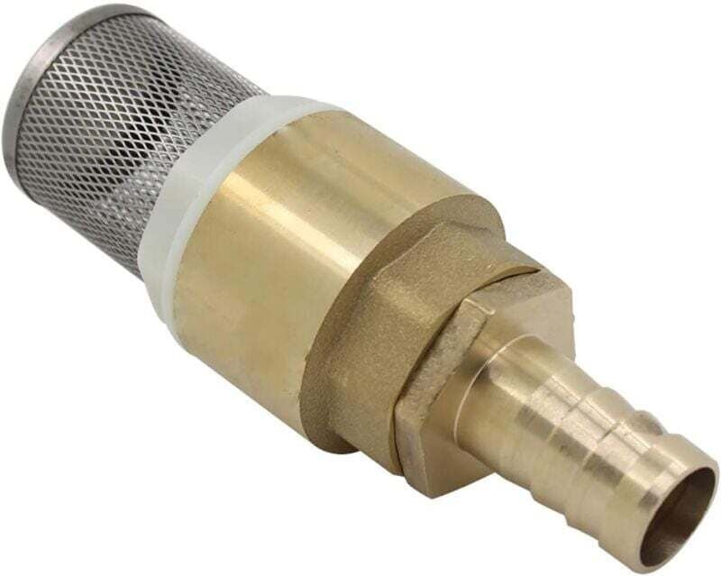 Ulisem - Rückschlagventil mit Sieb 1/2 3/4 1 Zoll mit 12 16 19 mm Buchse – Fußventil Sieb Rückschlagventil (3/4 Zoll Gew...