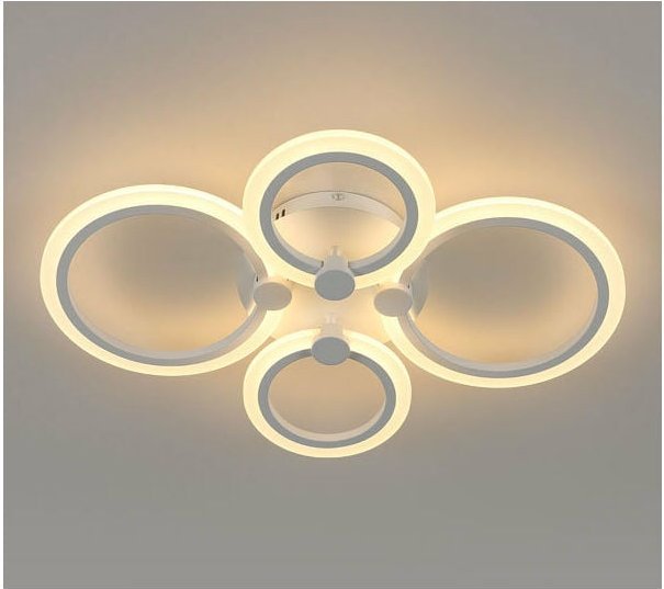 Comely - Moderne LED-Deckenleuchte - Kreative 4-Kopf-Deckenleuchte 34W, Warmes Licht 3000K, Acryl-Metall-Deckenleuchte f...