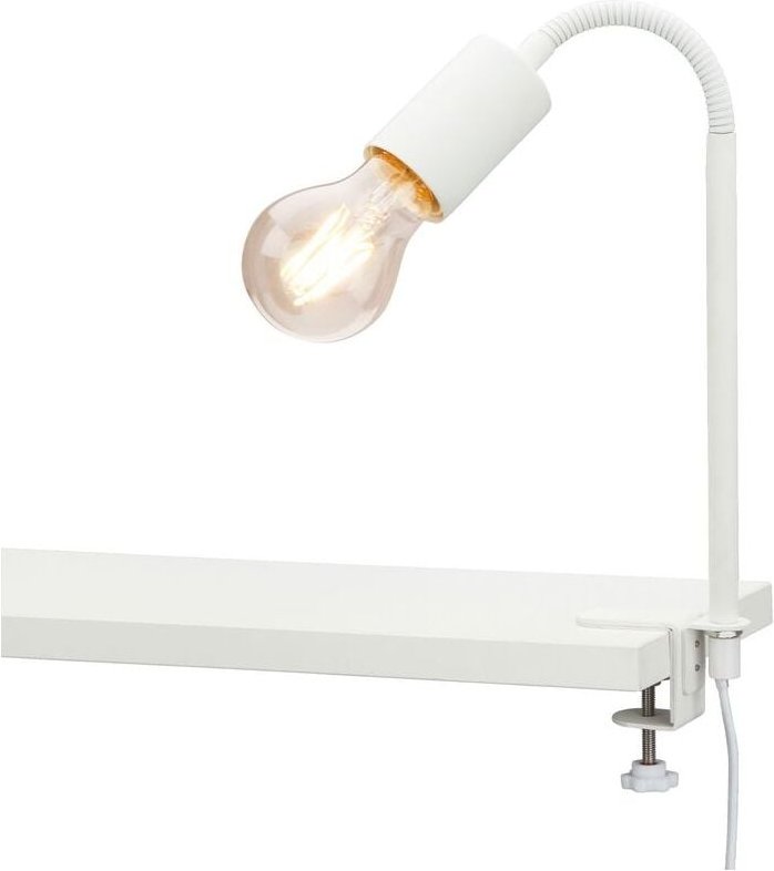 Thumbnail - Briloner - Klemmleuchte Nachttischlampe Retro 1xE27 10W Schraubklemme Flexarm weiß