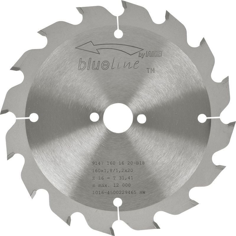 Banyo - ake Kreissägeblatt hw ø 160 x 1,2 x 20 mm Z16 Wechselzahn (wz) positiv