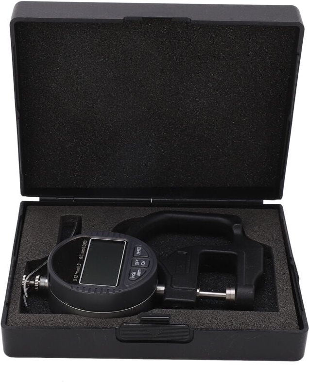 Andere Digitalanzeige Dickenmessgerät Stoff Papier Leder Werkzeugbereich 0-12,7 mm 0,01 mm