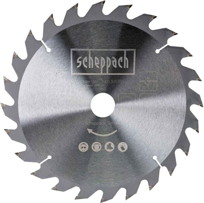 Hw Sägeblatt Tischkreissäge Sägeblatt 250x30x2,8x1,8mm 24Z - Scheppach