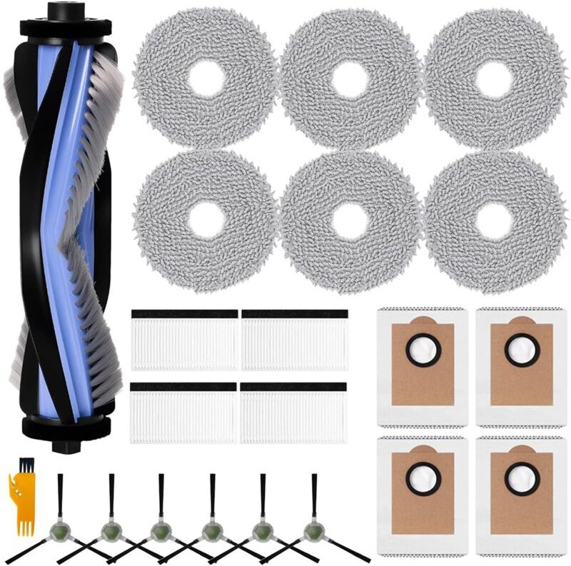 LEFANT M3 Max Staubsauger Zubehör, 1 Hauptbürste, 4 Filter, 4 Staubbeutel, 6 Mikrofasertücher, 6 Seitenbürsten, 22-teili...