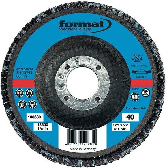 Schleifmopteller 12 Grad gewölbt 115mm K80 FORMAT