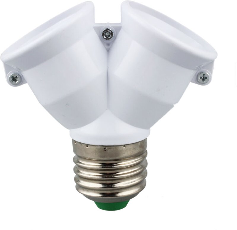 E27 auf Licht Lampe Birne Sockel 2 Splitter Konverter