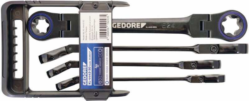 Gedore KL-4443-30 Doppel-Gelenk-Ringratschenschlüs selsatz