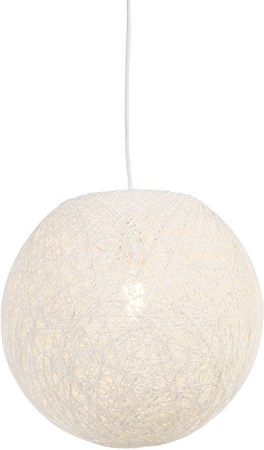 Pendelleuchte im Landhausstil weiße Kugel 35cm - Corda