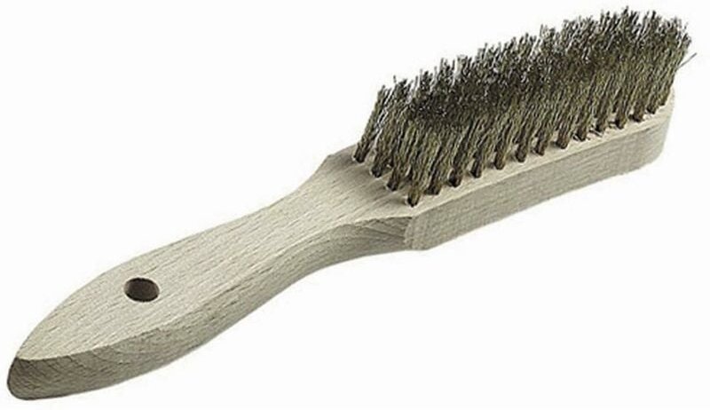 Messing Drahtbürste 3-reihig 0,30 mm Draht