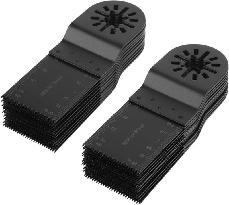 Kit de Lames de Scie Multi-Outils, 20 Lames de Scie Oscillantes Universelles de 34 Mm avec Marqueurs Intégrés pour La Co...