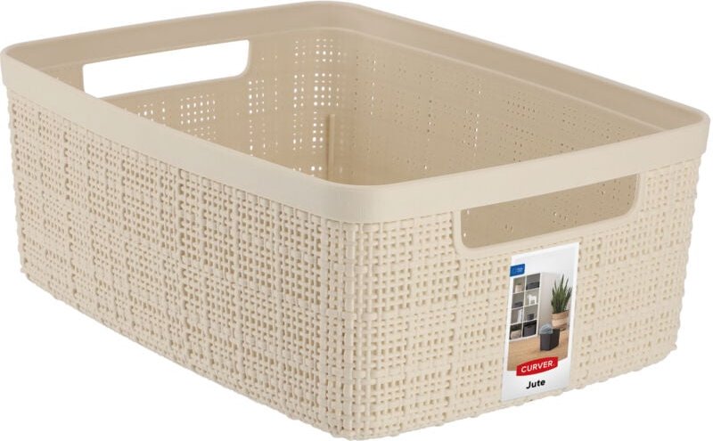 5L Curver Jute-Aufbewahrungsbehälter, cremefarben