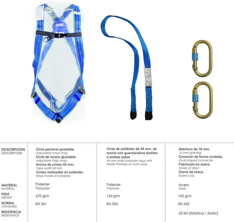 Auffanggurt Sicherheitsset Nr. 1 (4-teilig) EN361