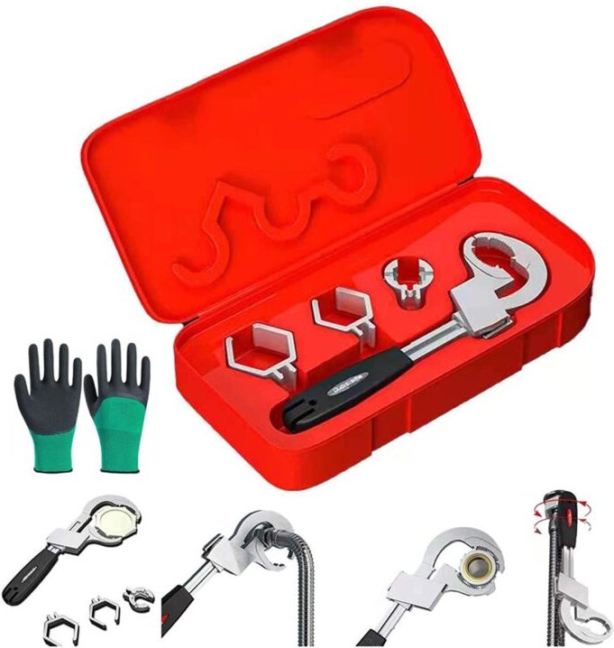 Grishay Flexiwrench, Sherum Dotmalls Schraubenschlüssel, verstellbarer Schraubenschlüssel für Untertischarmaturen