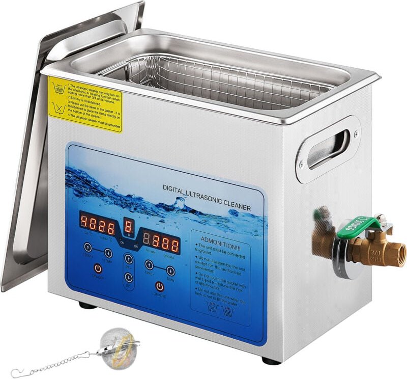 Thumbnail - Mophorn - Ultraschallreiniger von 6 l, 220 v, 36–40 kHz, einstellbare Frequenz, mit digitalem Timer und Heizung, Ultrasc...
