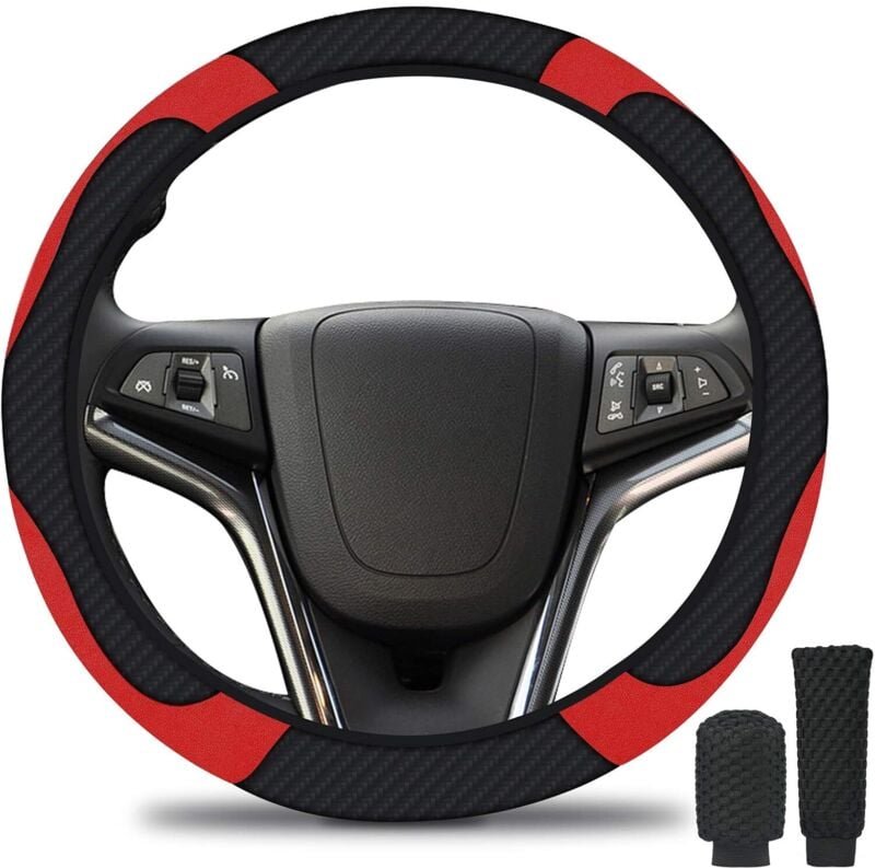 Auto-Lenkradbezug, Lenkradbezug aus Mikrofaser-Leder, Durchmesser 37–39 cm, rutschfester Lenkradbezug, Lenkradbezüge mit...