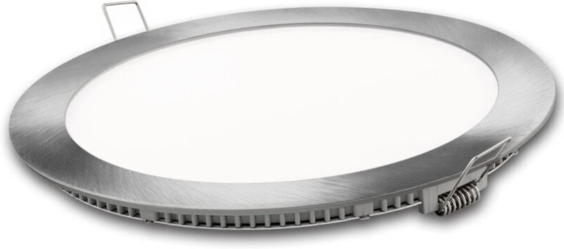 Rundes, neutrales LED-Downlight mit 9 w in Mattsilber