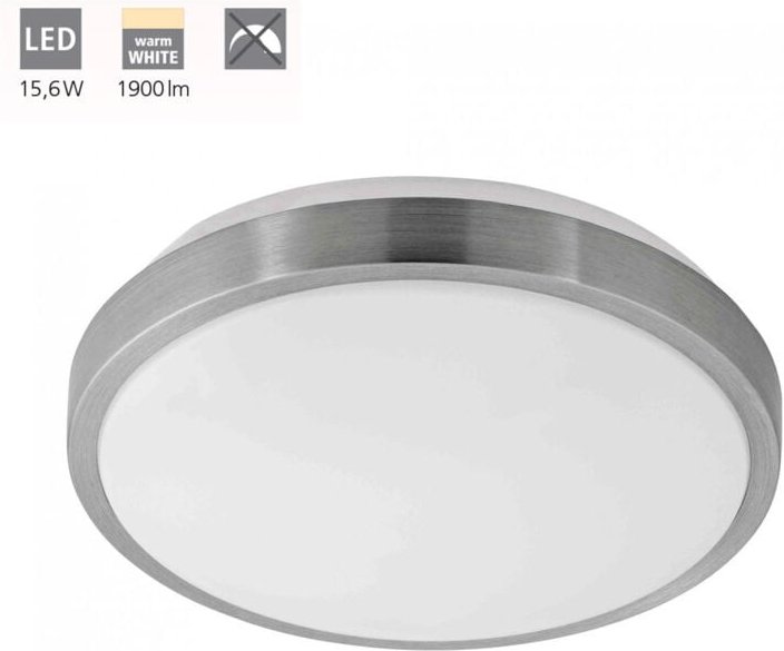 Led Deckenleuchte Competa 1 nickel-matt ø 24,5 cm 22 w, warmweiß Deckenlampen & Kronleuchter - Eglo