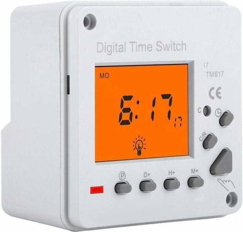 Elektronischer Timer, digitaler Timer, programmierbarer intelligenter Steuerschalter, hintergrundbeleuchteter Timer für ...