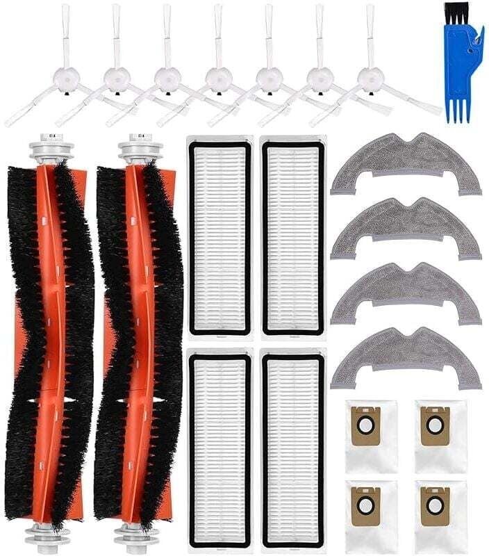 Zubehörset für Dreame D10 Plus/L10 Plus/Z10 Pro Staubsauger, Ersatzteile für Dreame, 2 Hauptbürsten, 4 Filter