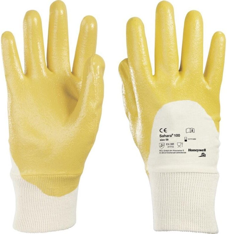 Honeywell - 010008141E Handschuhe Sahara 100 Größe 8 gelb BW-Trikot m.Nitril en 38