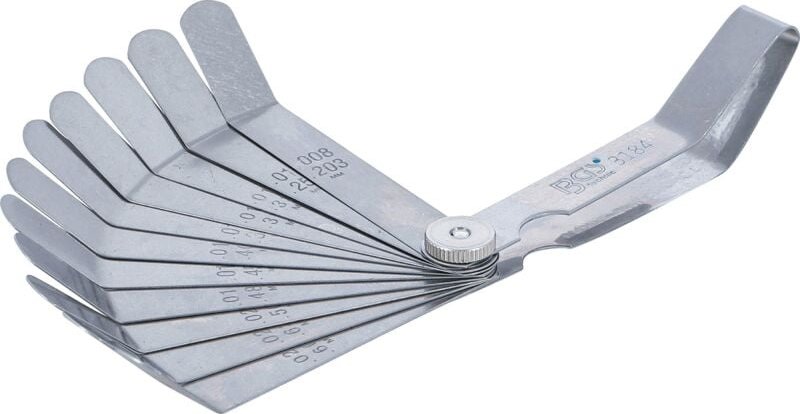 Bgs - Präzisions-Fühlerlehren, gebogen 12 Blatt - 3184