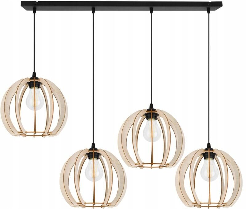 Thumbnail - Moderne Led-Deckenhängelampe Aus Holz