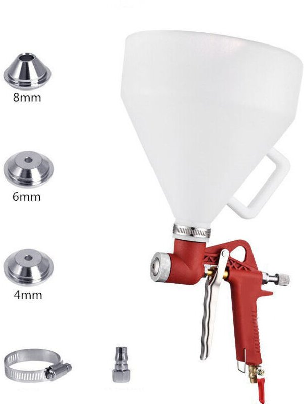 1,5-Gallonen-Druckluftpistole für Putzarbeiten mit 3 Düsen (4,0 mm/6,0 mm/8,0 mm) – für Wände, Decken, Trockenputz und F...