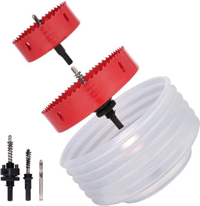 6-Zoll-/4-Zoll-Lochsäge für Einbau- und Kastenleuchten, 4-6-Zoll-Bimetall-Lochsäge mit Staubabsaugung für Holz, Decken u...