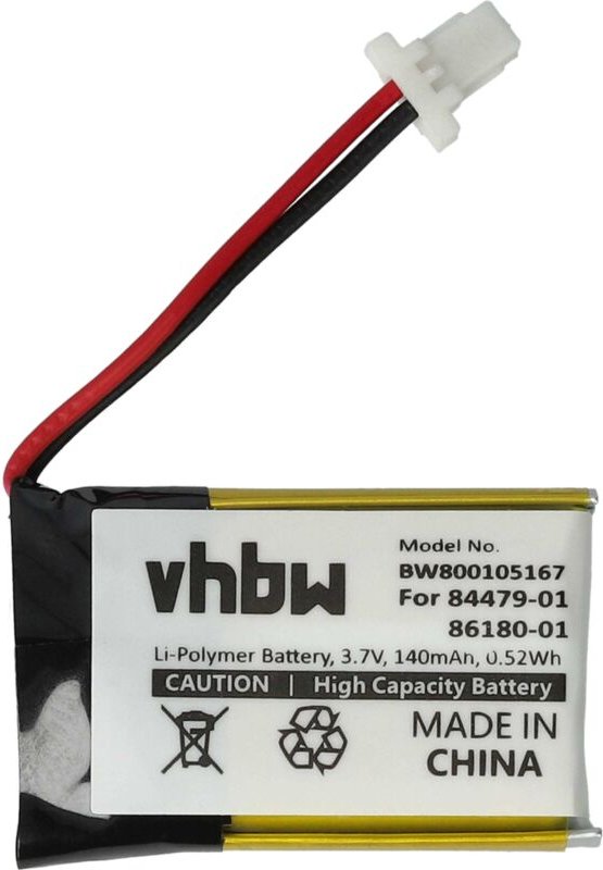 Vhbw - 1x Akku kompatibel mit Plantronics CS530, CS530A Wireless Headset Kopfhörer (140 mAh, 3,7 v, Li-Polymer)