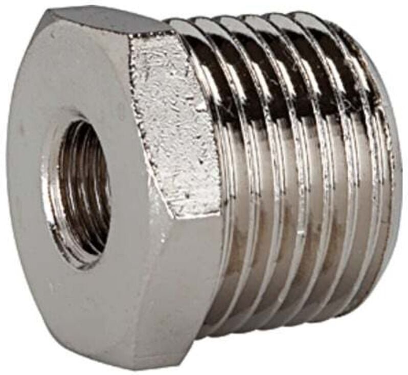 Thumbnail - Reduziernippel, r 1/2 a., g 1/8 i., sw 22, Messing vernickelt - Riegler
