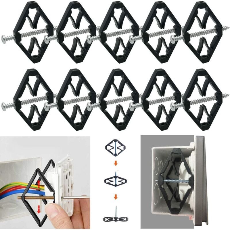 10 Stück 118 Typ Kassettenhalter Stange Elektriker Zubehör Wandmontage Reparaturwerkzeug - Ahlsen