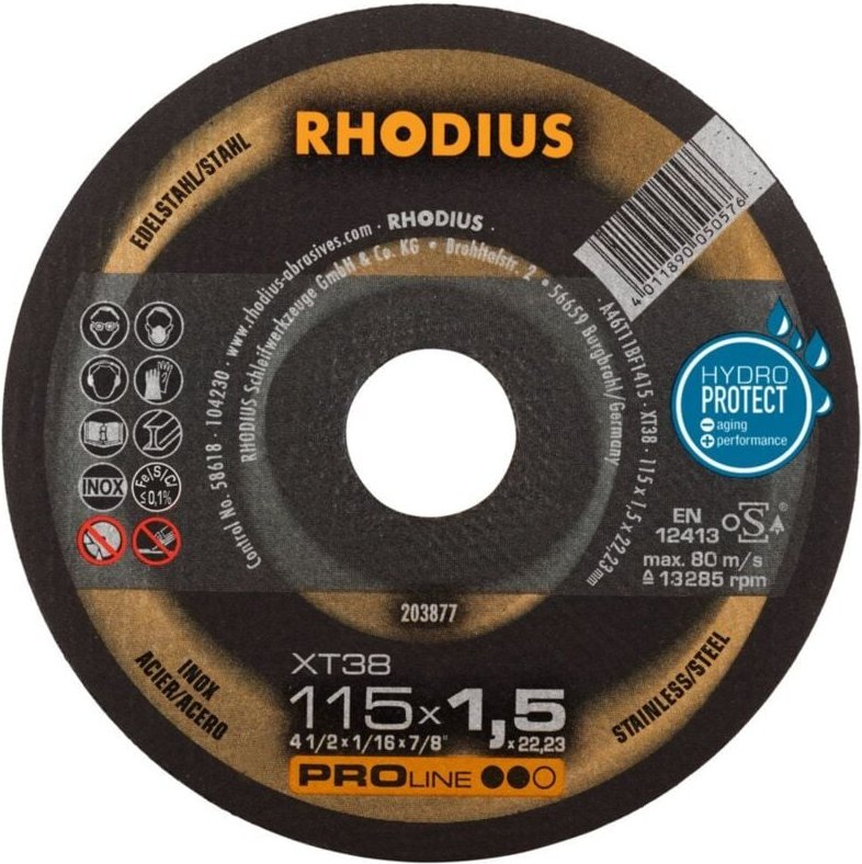 Rhodius - XT38 x-lock, 25 Stück, 115 x 1,5 mm, x-lock Trennscheibe