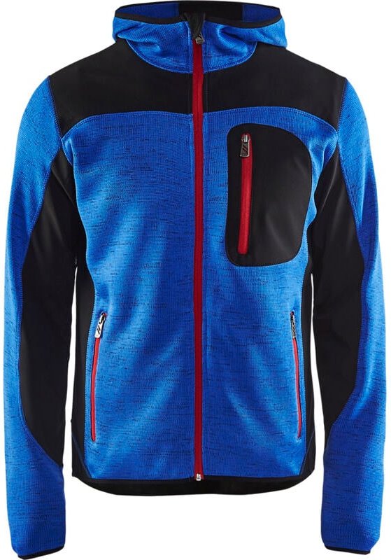 Blaklader - Strickjacke mit Kapuze t.l - königsblau/schwarz - 493021178599-L