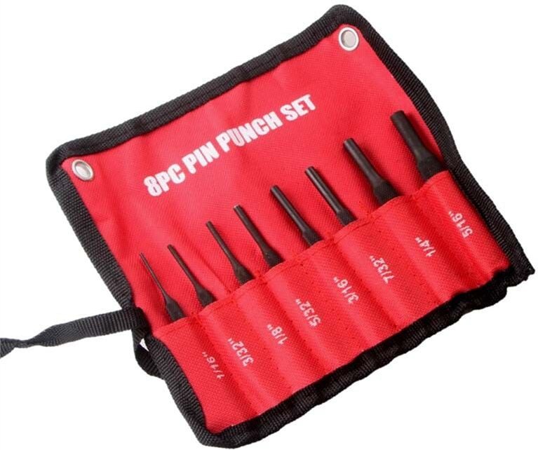 8-teiliges professionelles Rollstift-Durchschlag-Set, Koffer-Werkzeuggriff für die Reparatur von Schmuck und Uhren