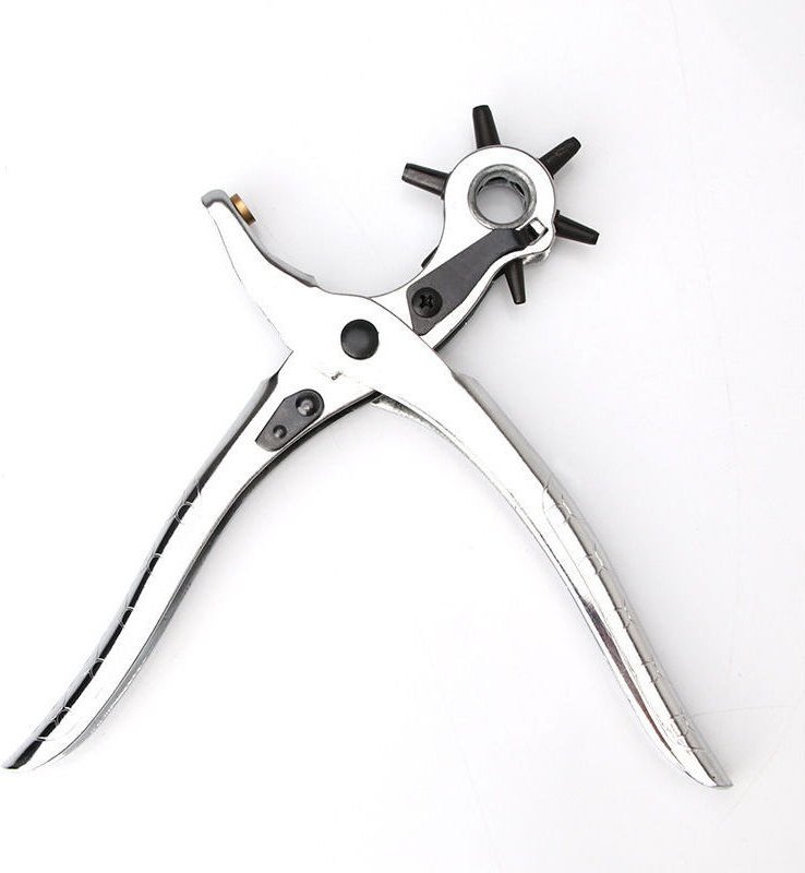 Multifunktionale Lochzange, runde Lochzange für Löcher verschiedener Größen, universelle Lochzange für Leder, Gürtel, Pa...