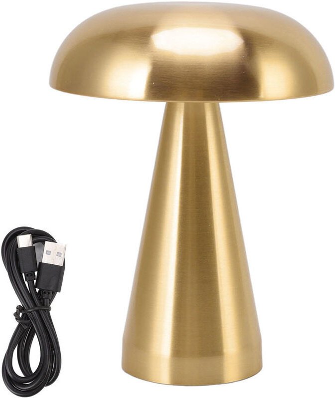 Tischleuchte im modernen, minimalistischen Industriestil mit Pilzmotiv, 3 Farben, dimmbar, wiederaufladbar, innovative T...