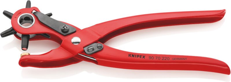 Thumbnail - Knipex - 90 70 220 ean Revolverlochzange rot pulverbeschichtet 220 mm