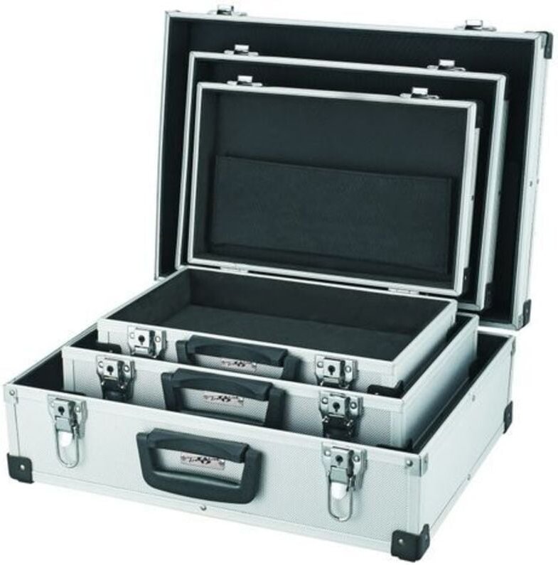 Werkzeugkoffer 3er Set Alu Werkzeugkasten Alukoffer Universalkoffer - Trendline