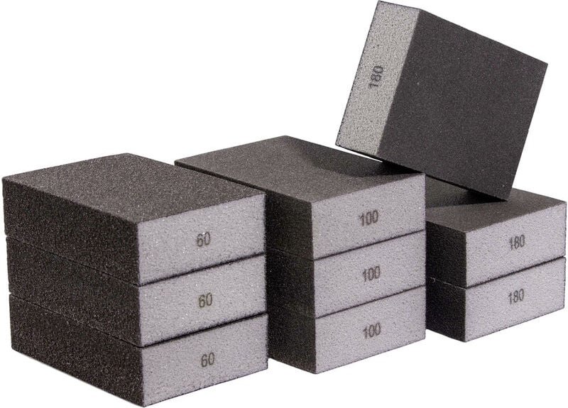 2111T002 Schleifschwamm-Set 9 Stück (Körnung 60, 100, 180) 9 St. - Quadrios