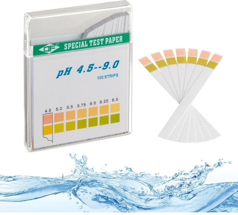 Ecence - pH wert Teststreifen 100 Stück ph 4,5 - 9 Trinkwasser Aquarien Indikator-en