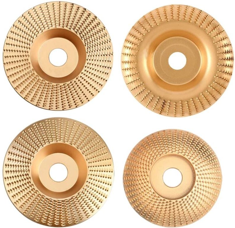 Memkey - 4-teilige Holzschleifscheibe, Holzschleifscheibe, Wolframkarbid-Holzschleifscheiben zum Formen, Schleifen und S...