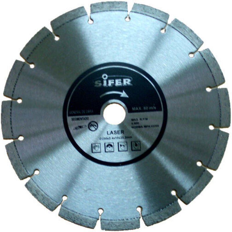 230 segmentierte Diamantscheibe 10 mm Laserpad - Sifer