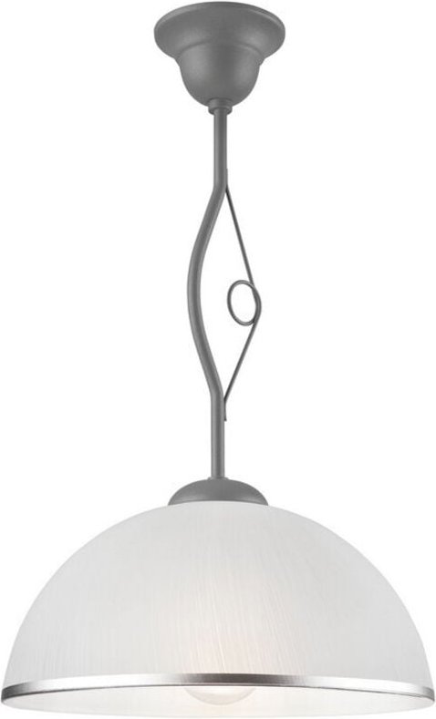 Lamkur Lighting - Retro Ii New Colours Kuppel-Pendel-Deckenleuchten Silber, 1x E27